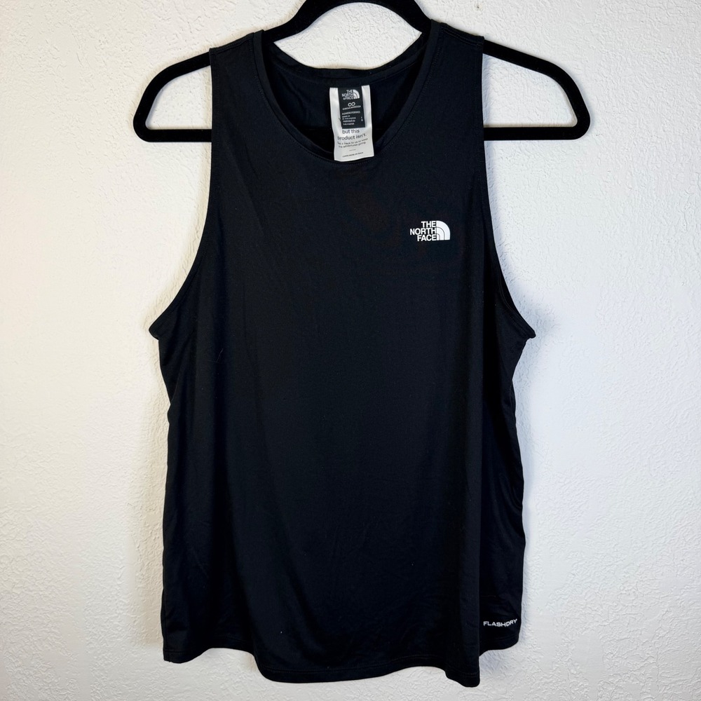 The North Face Womens L Black Circular Design FlashDry Tank Top